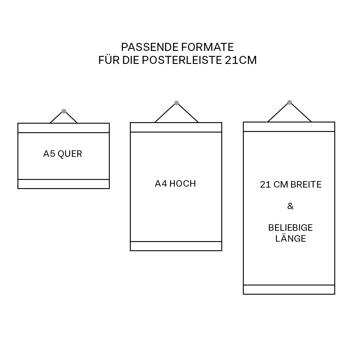 Poster strip oak, 21cm