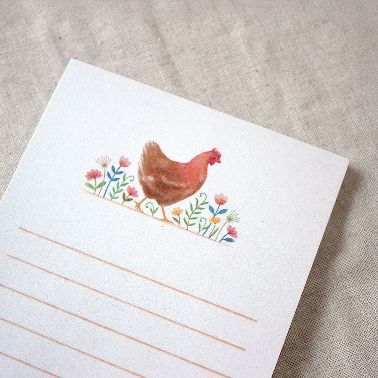 Notizblock "Huhn mit Wiese"