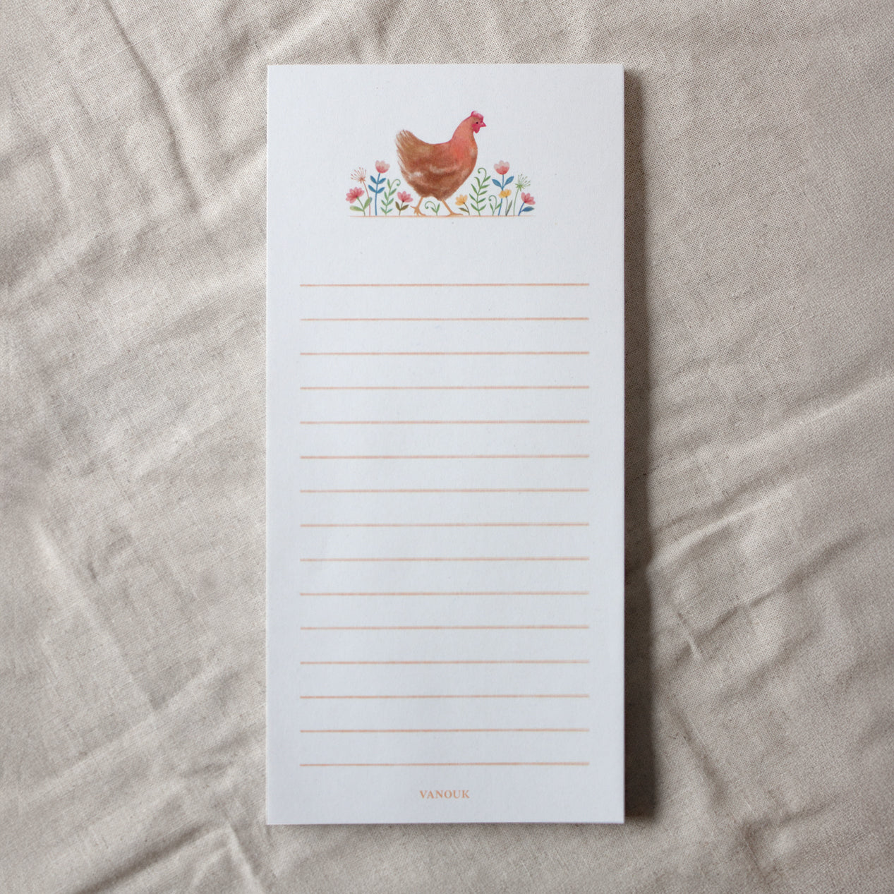 Notizblock "Huhn mit Wiese"