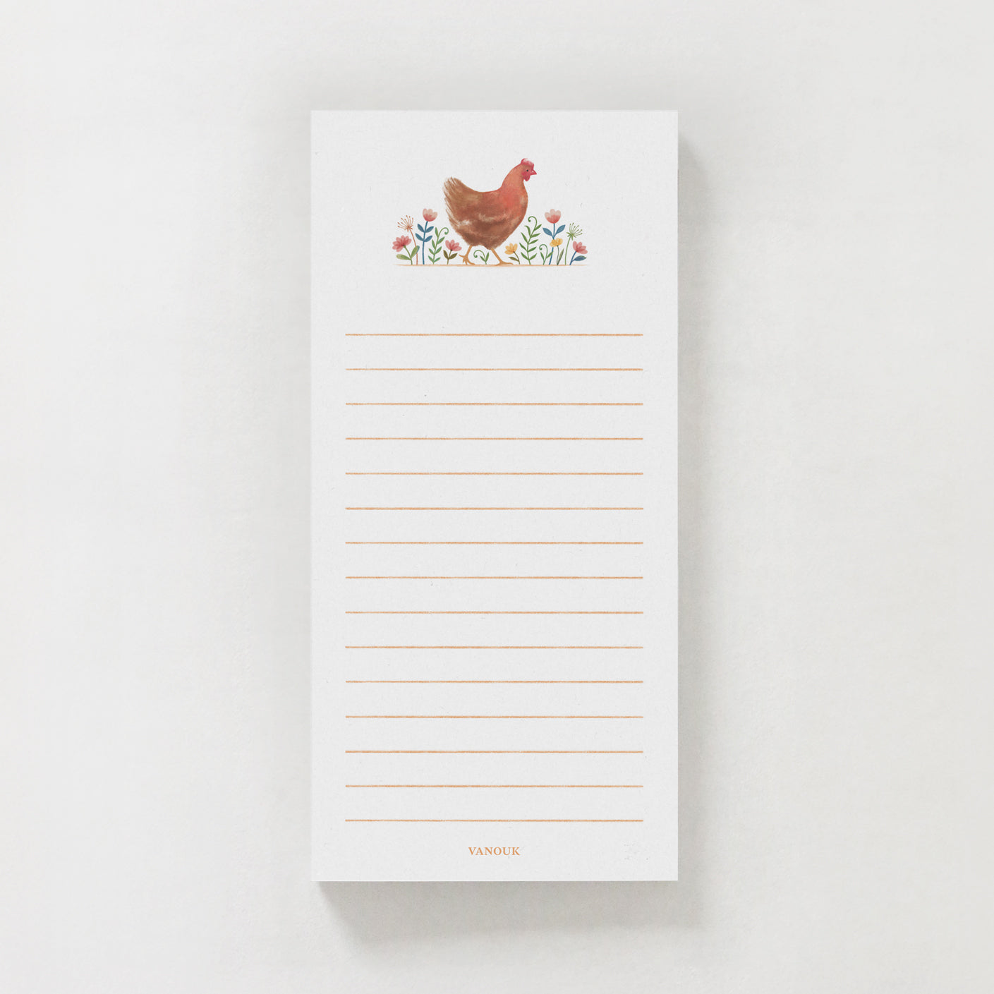 Notizblock "Huhn mit Wiese"