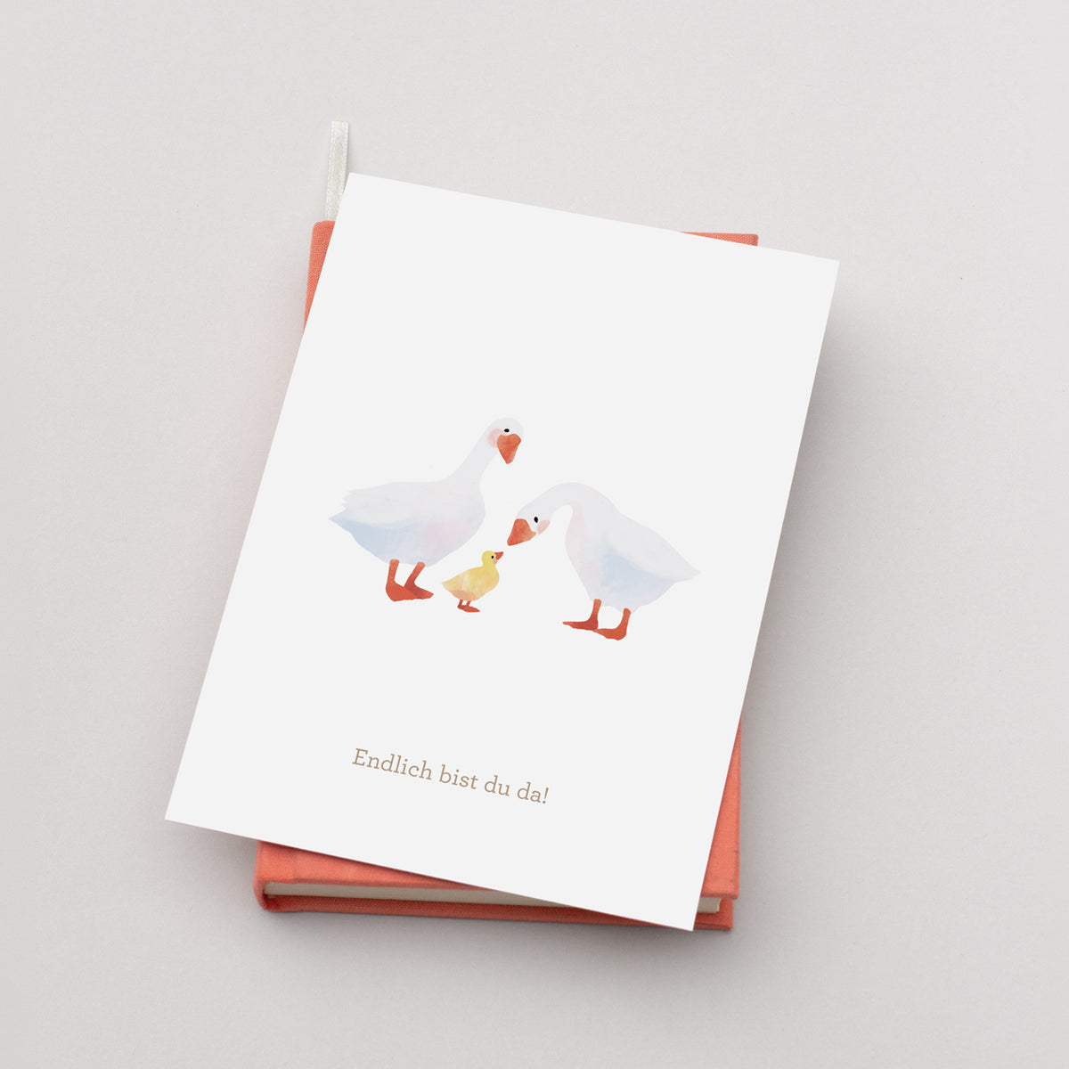Postkarte "Endlich bist du da"