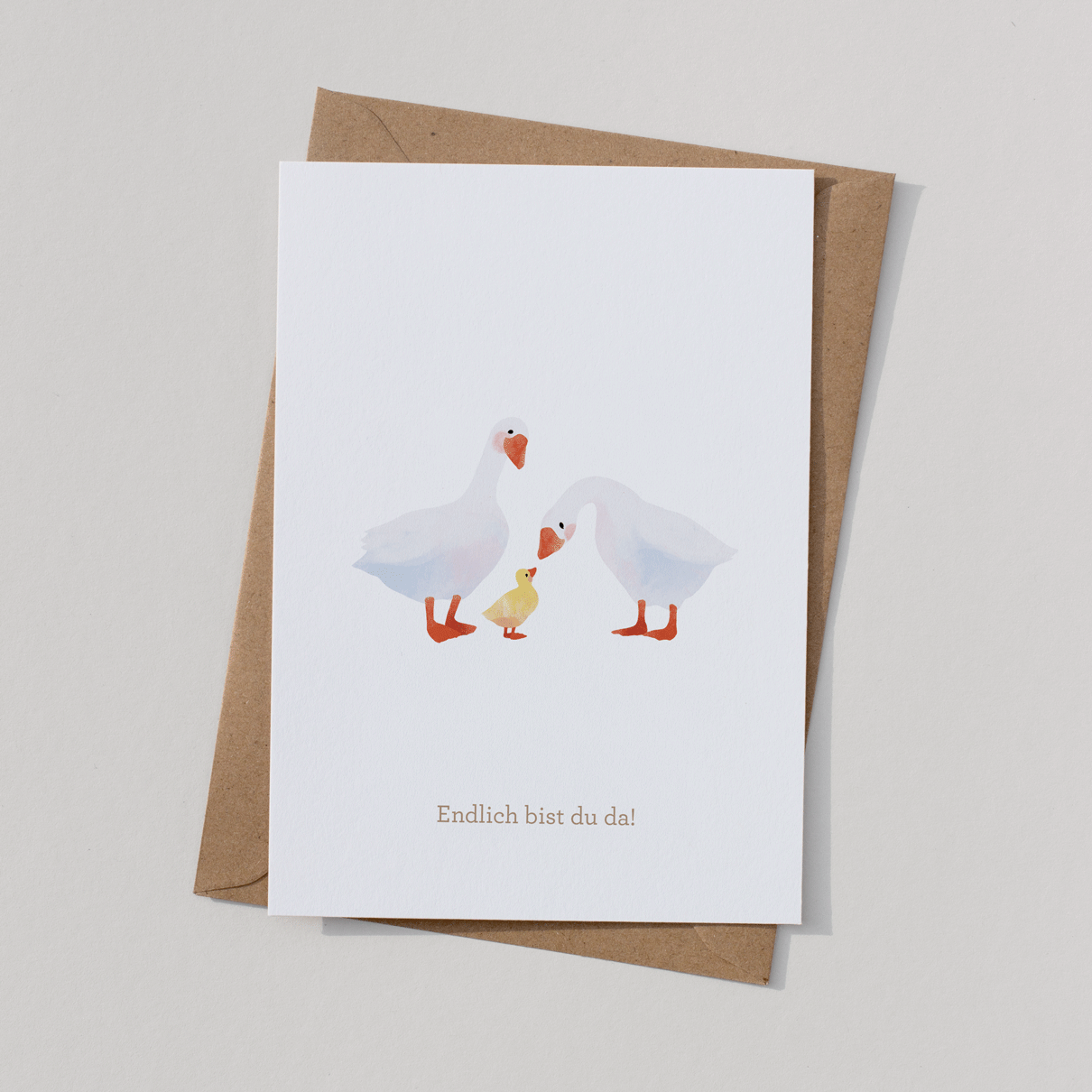 Postkarte "Endlich bist du da"