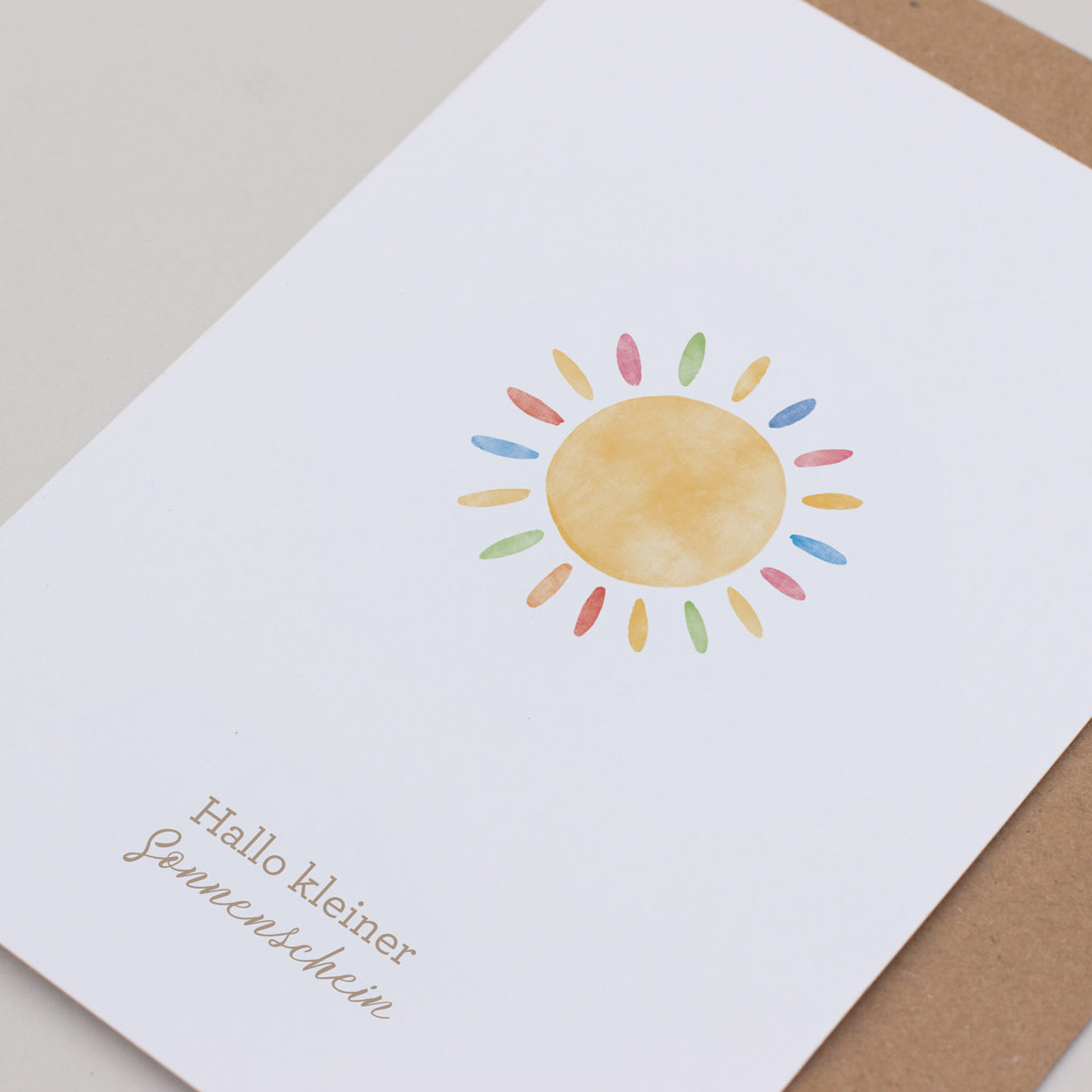 Postkarte "Hallo kleiner Sonnenschein"
